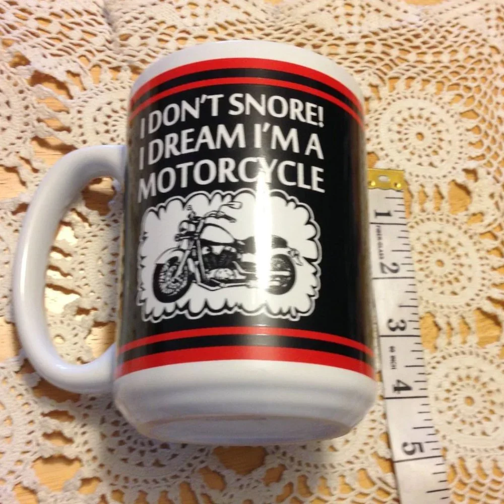 Coffee cup - Gag gift - Motorcycle enthusiast, snorer